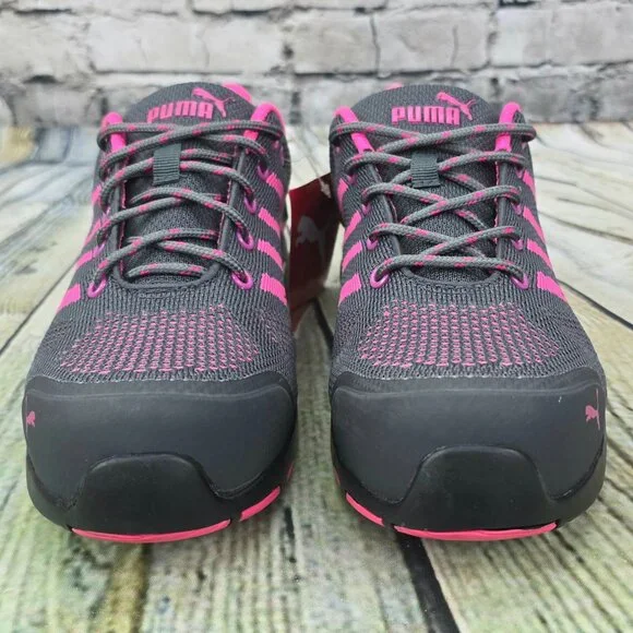 Puma Safety Shoes Women's‎ Size 8.5 Steel Toe Celerity Knit Gray Pink Work - NEW - Picture 4 of 12